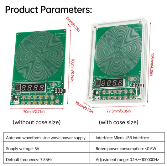 Mini Adjustable Frequency Generator without Case for Balancing and Grounding Space (3.94 in x 2.76in)