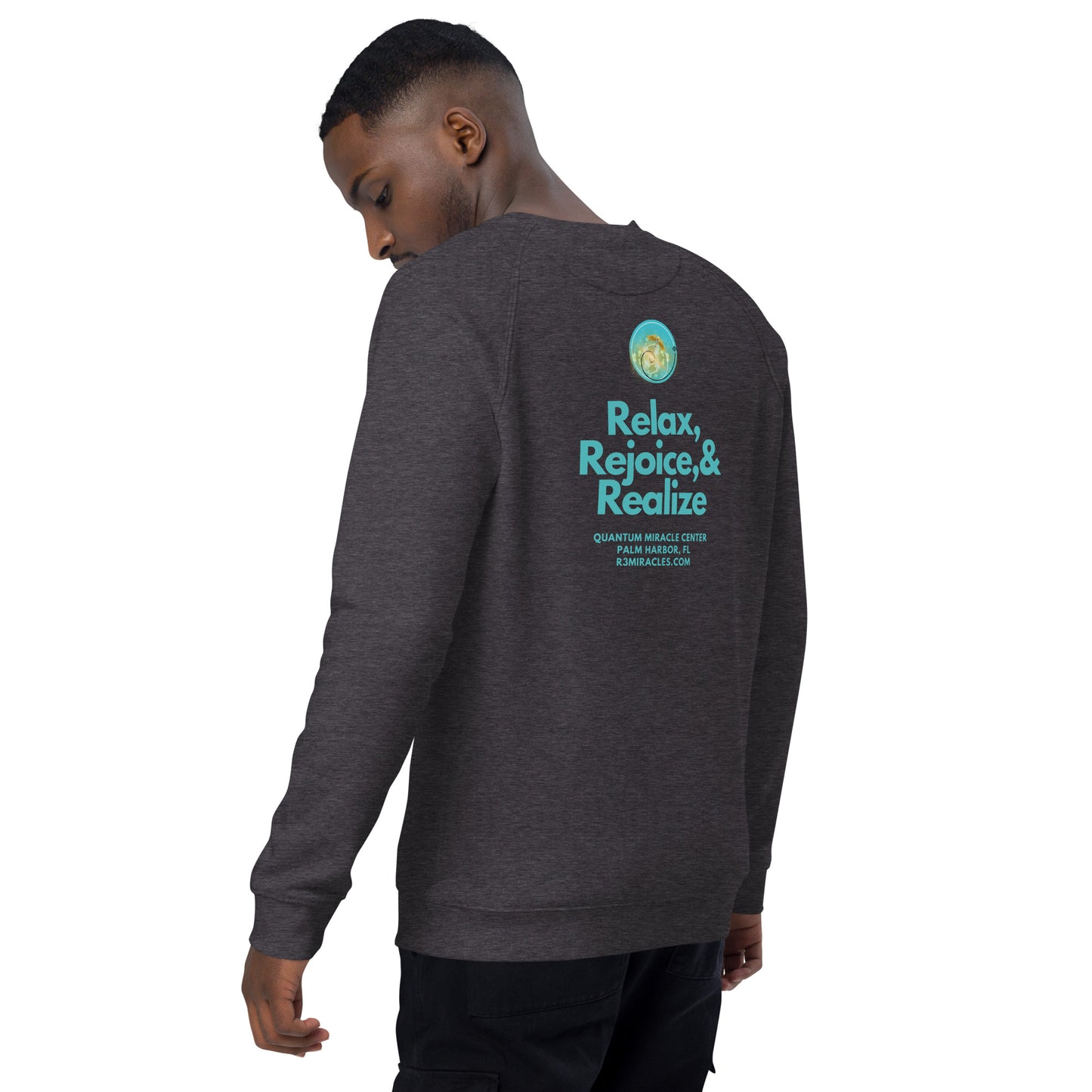 R3 Miracles Unisex organic raglan sweatshirt