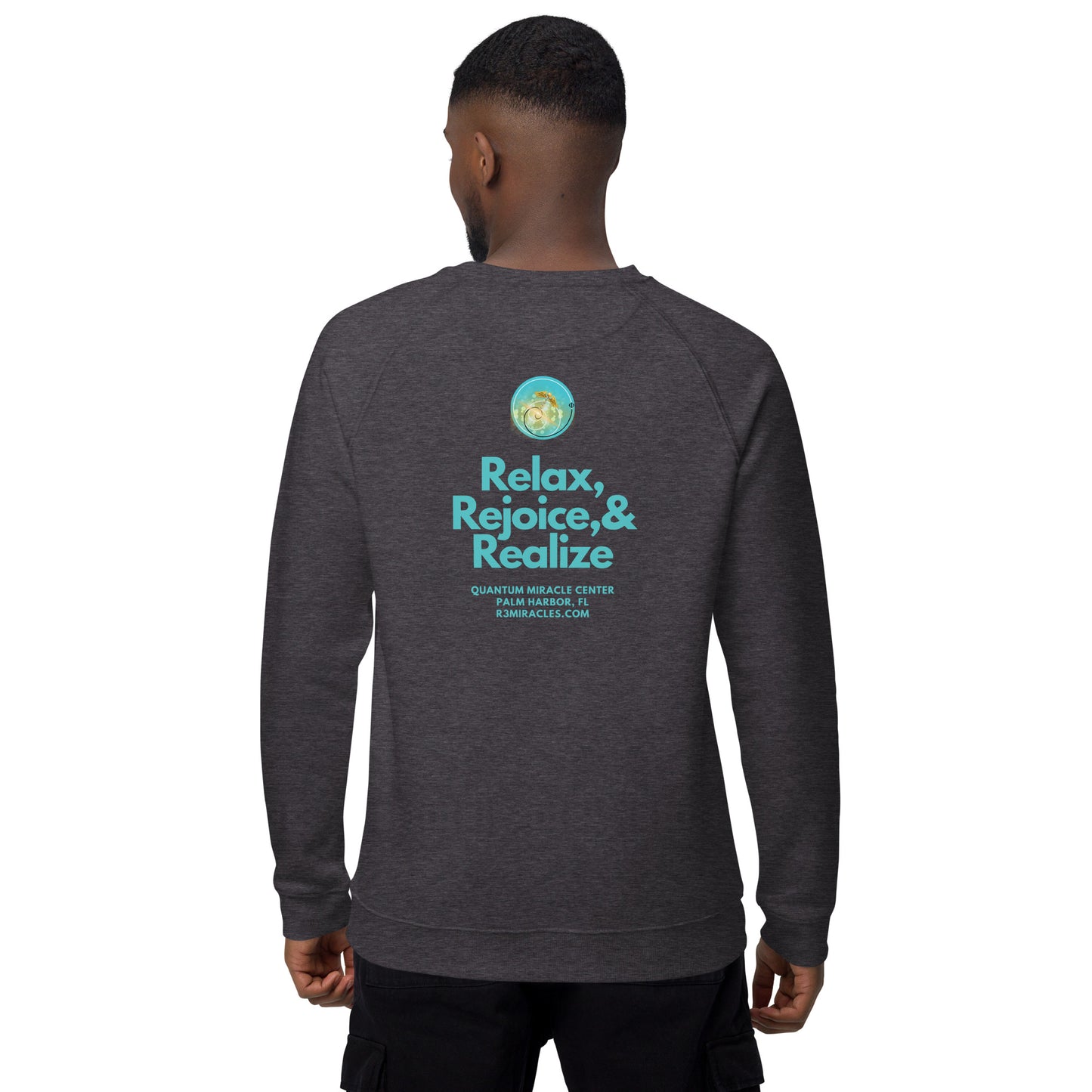 R3 Miracles Unisex organic raglan sweatshirt