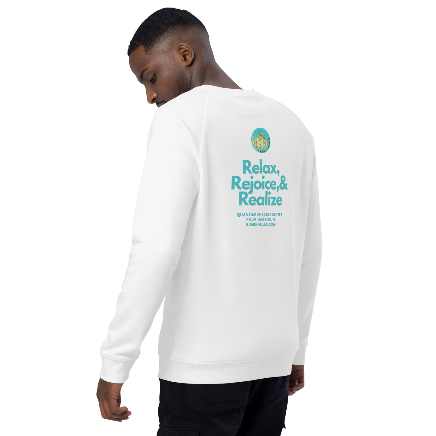 R3 Miracles Unisex organic raglan sweatshirt