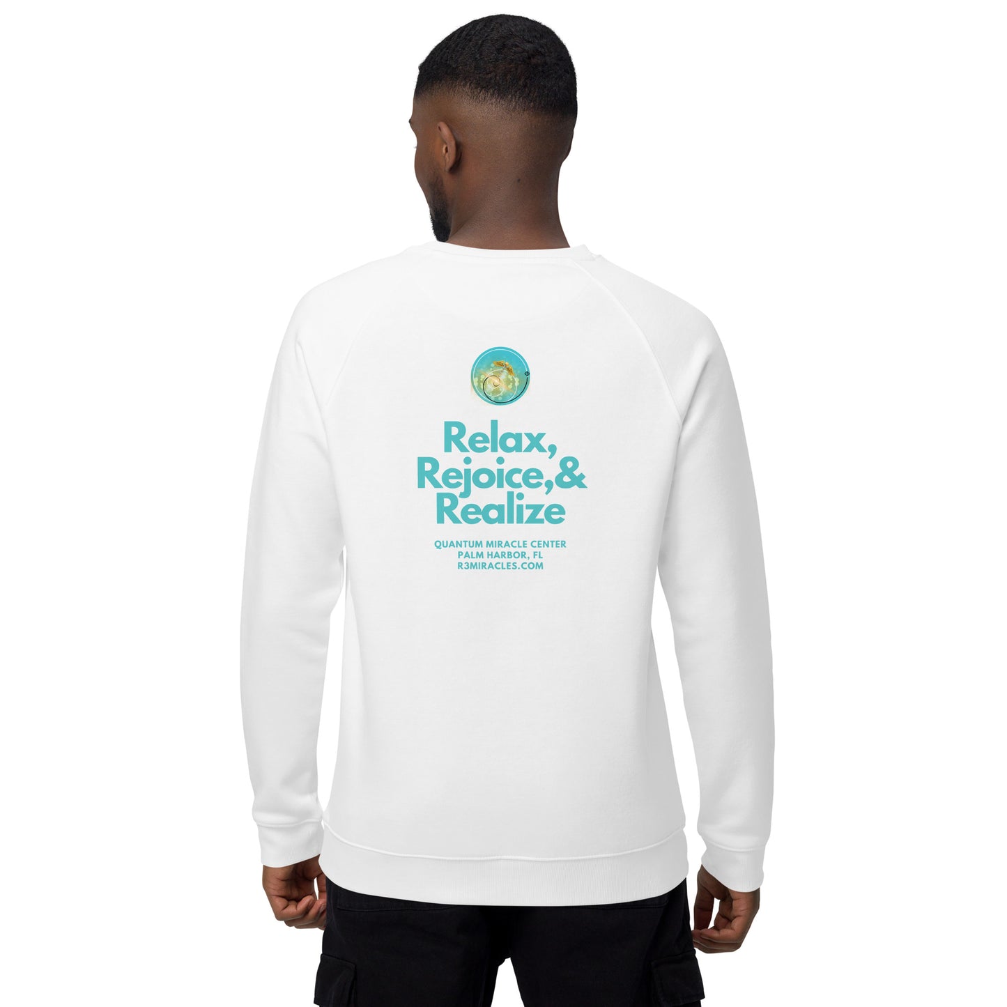 R3 Miracles Unisex organic raglan sweatshirt