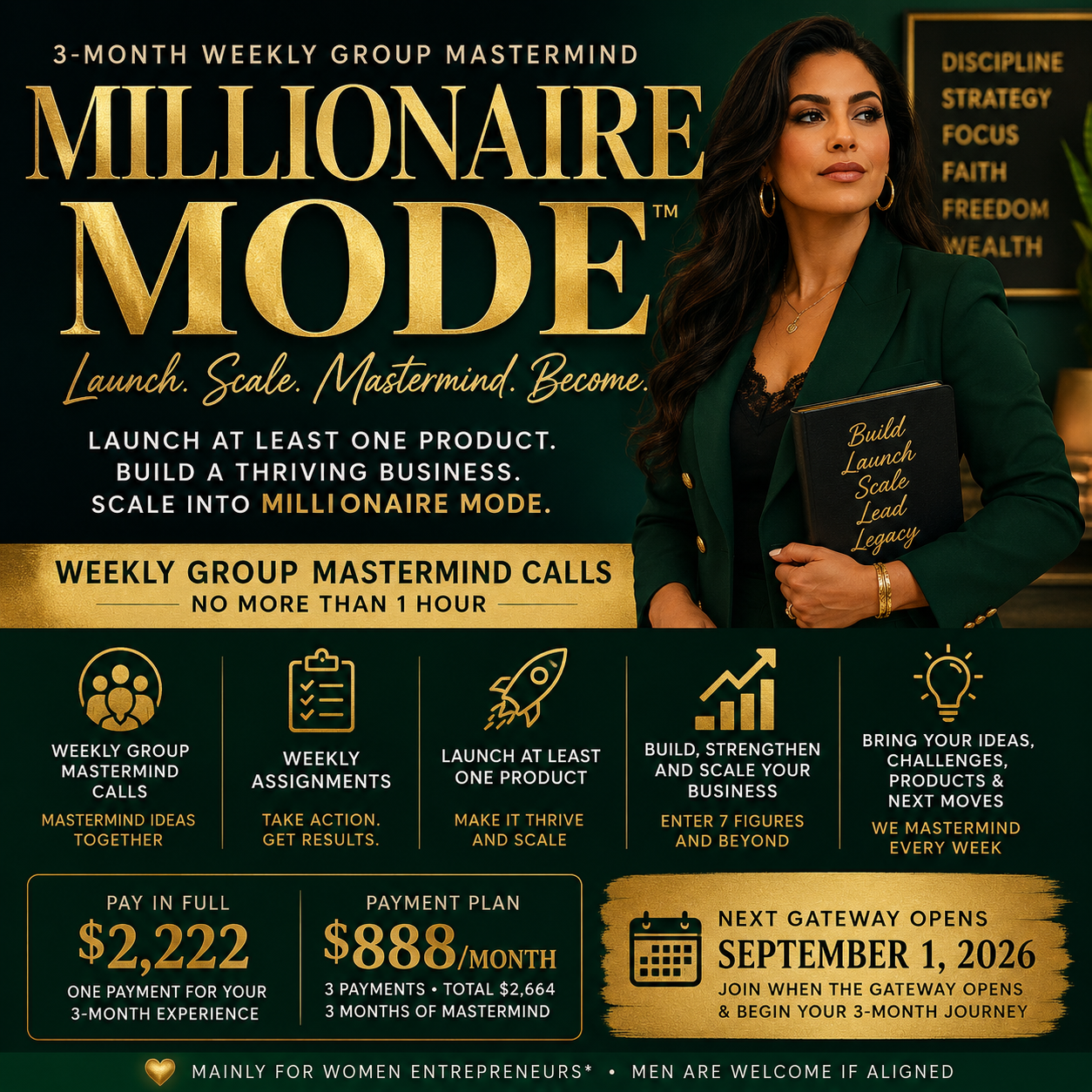 Millionaire Mode™ | 3-Month Weekly Group Business Mastermind with Elasa