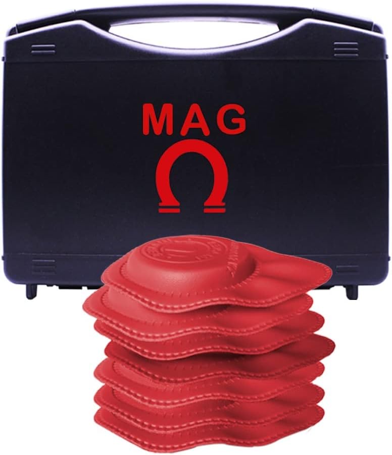 8-Pack Rectangular Ferrite Biomagnets – 3000 Gauss – Dr. Goiz Therapy – Vinyl-Coated with Clear Polarity Markings