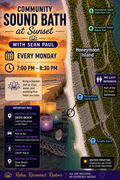 Community Sound Monday 7pm at Honeymoon island w/Sean Paul (3rd bathhouse beachside)