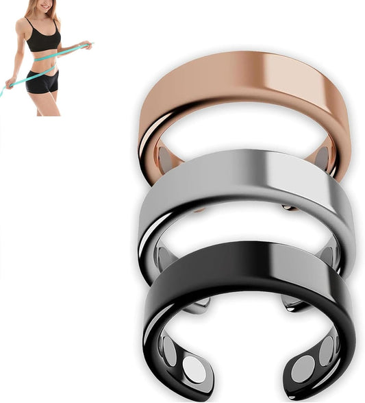 Magnetic Rings for Women, Auvulis Migraine Ring, Anti Snoring Ring, Lymphatic Magnetic Therapy Ring, Fatigue Relief Sleep Aid Magnetic Acupressure Ring (3PCS)