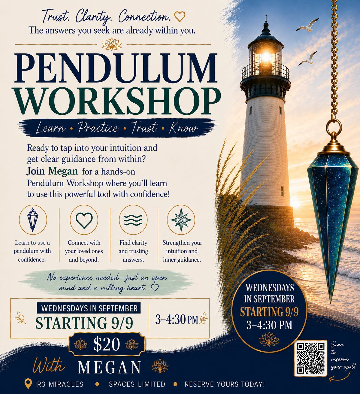 Pendulum Weekly Wednesdays 3-4:30pm w/Megan