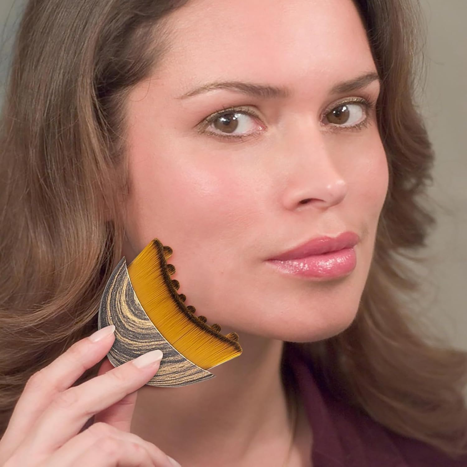 Face Brush,Contour Face Brush for Lymphatic Drainage,Dry Lymphatic Drainage Massager,Ergonomically Designed to Fit The Skin Precisely