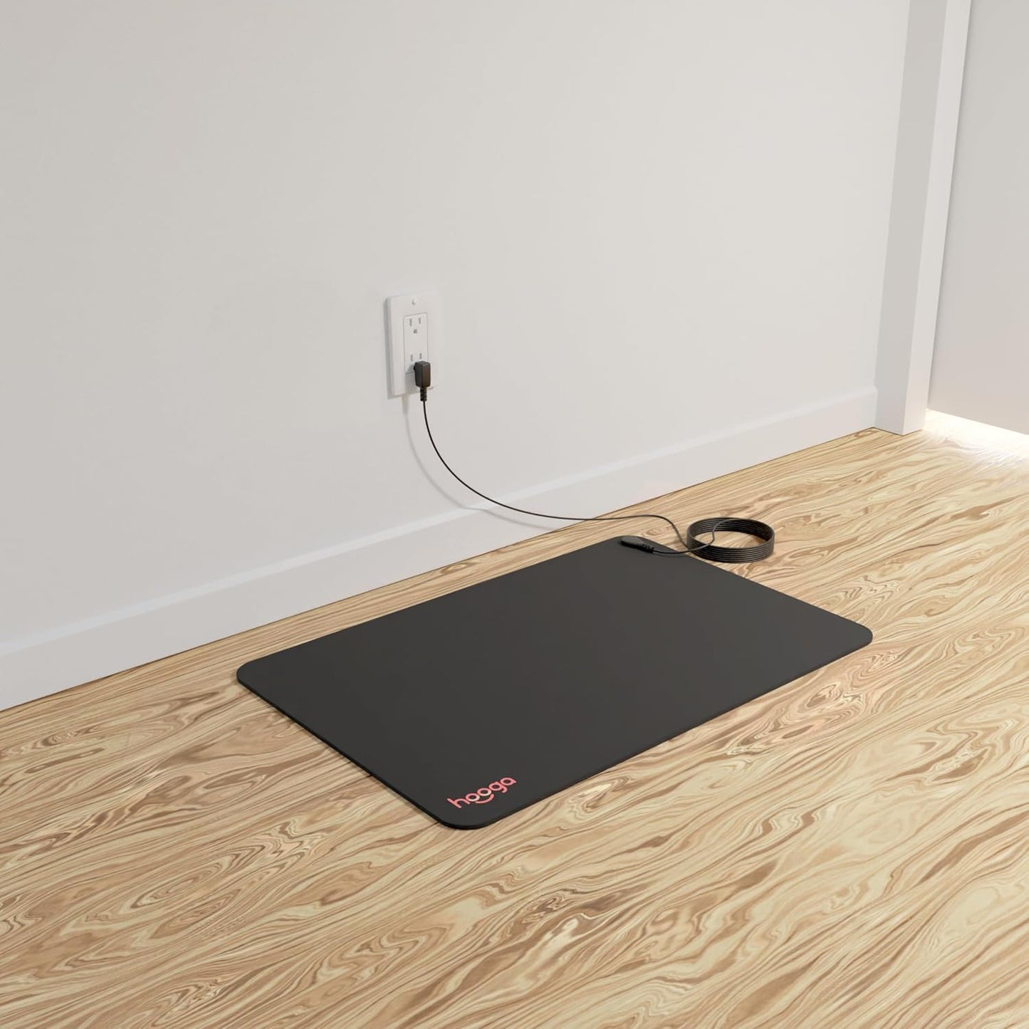 Grounding Mat for Sleep, Energy, Pain Relief, Inflammation, Balance, Wellness. Earth Connected Indoor Grounding for Home, Office, Work. 15 Foot Cord Included. Conductive Carbon