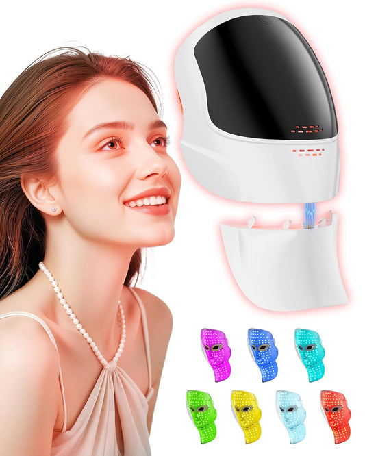 LED Light Therapy Mask Skin Care Mask, LED Red 630±5nm & NIR 830nm Wavelength for Home Use
