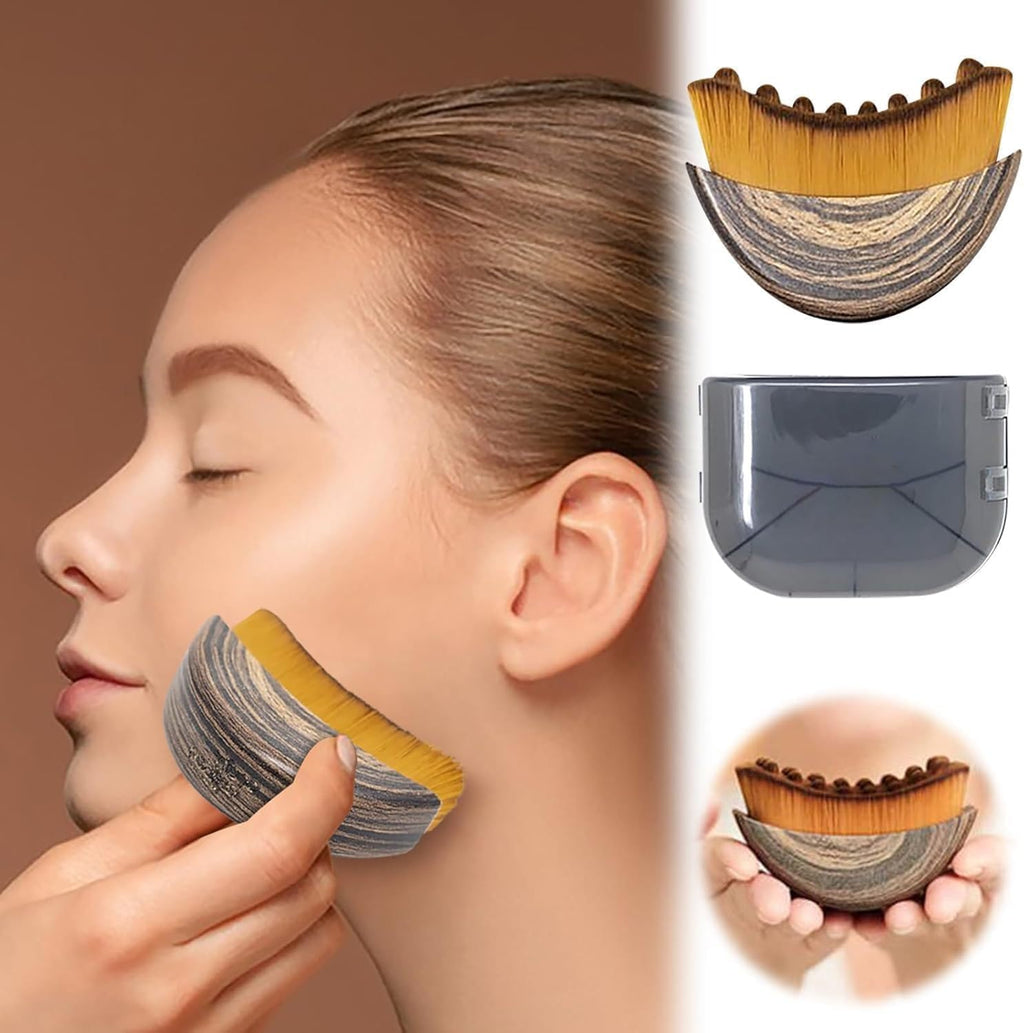Face Brush,Contour Face Brush for Lymphatic Drainage,Dry Lymphatic Drainage Massager,Ergonomically Designed to Fit The Skin Precisely