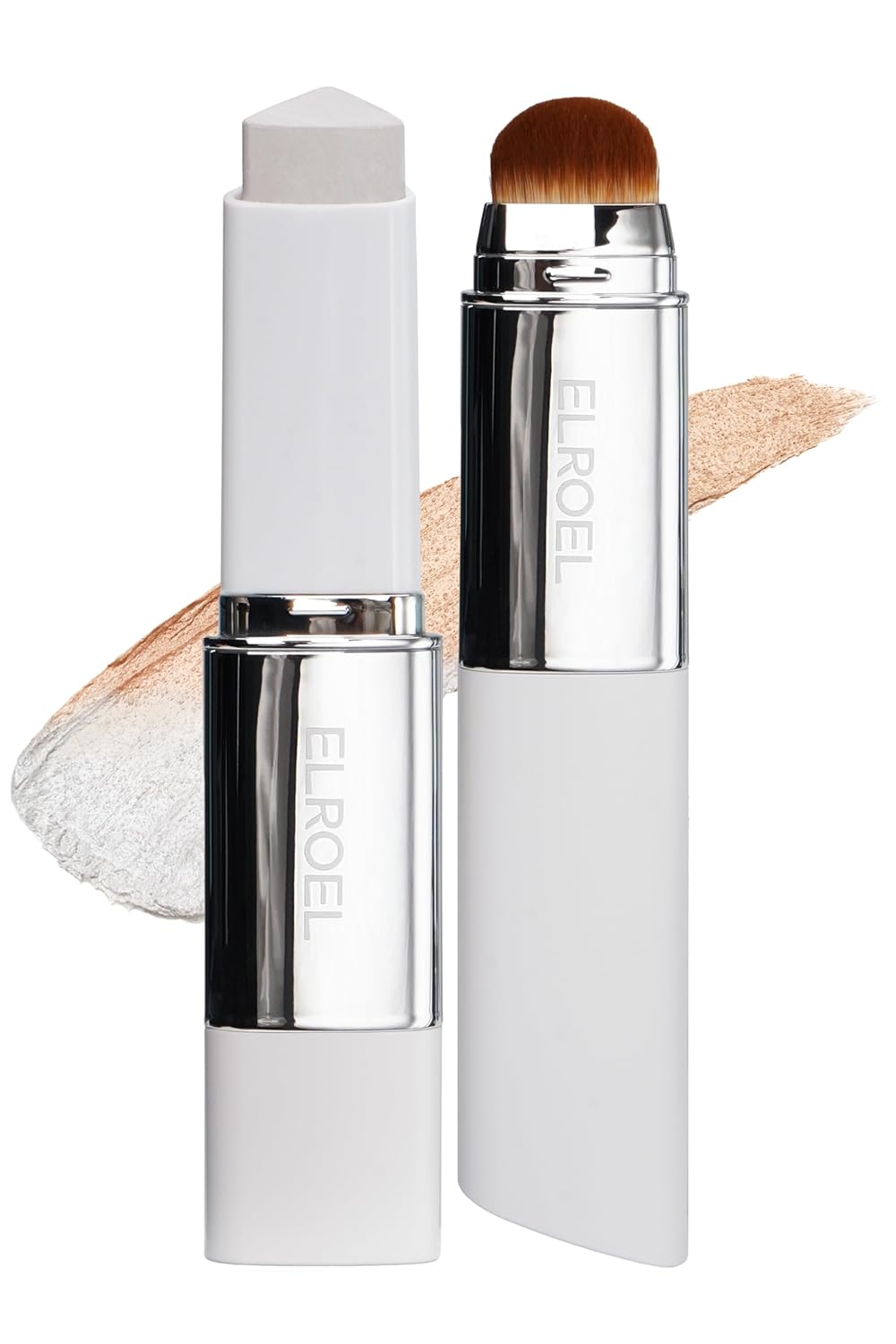 Cover Cream Stick V - Korean Color-Changing Foundation with Detachable Brush - Full to Medium Coverage Base Makeup (201 Light, 0.45 oz) | Korean, Base Makeup, with Detachable Brush