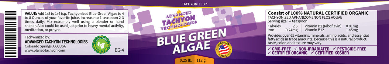 Tachyonized Blue-Green Algae - Superfood Powder - R3 Miracles