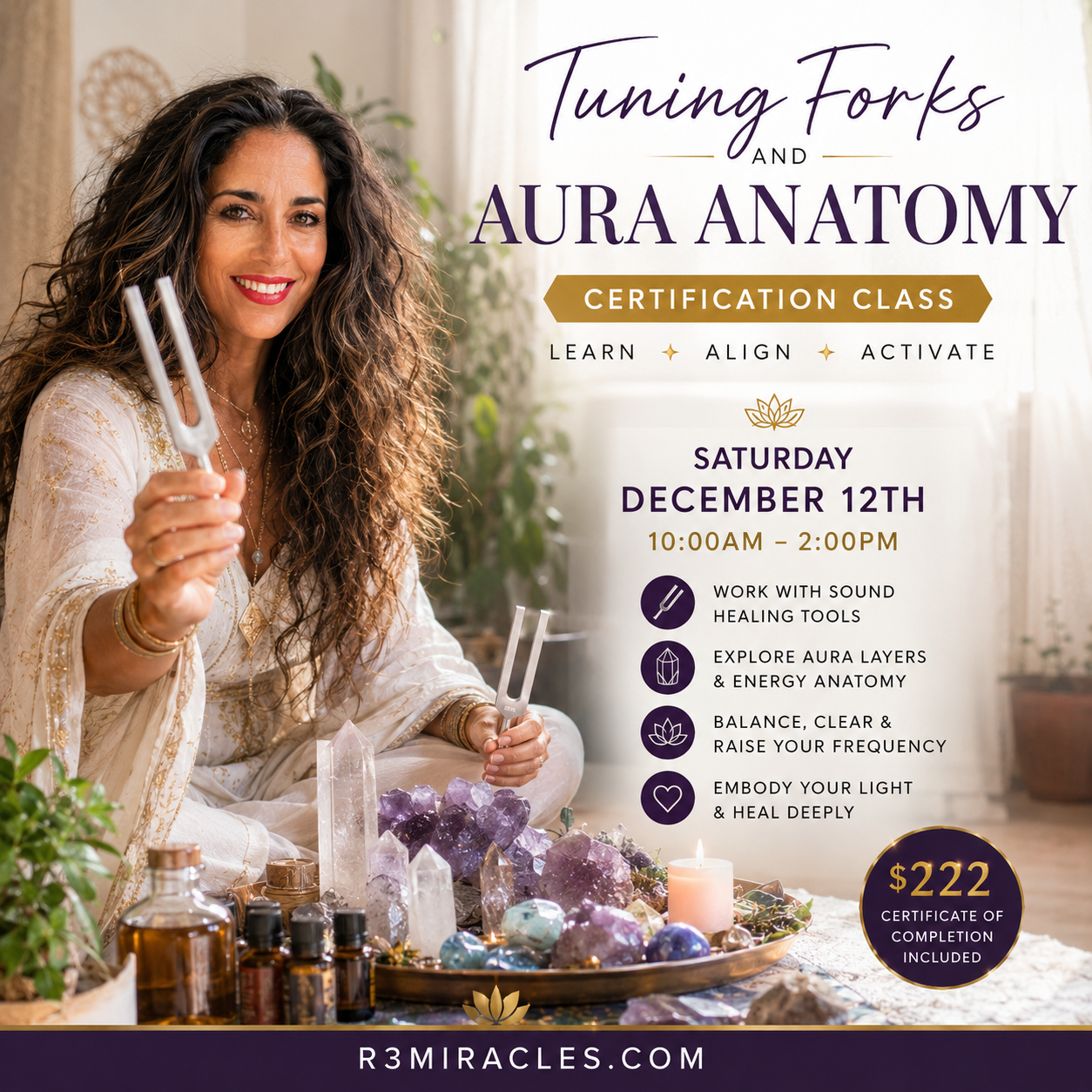 Tuning Forks and Aura Anatomy Saturday December 12TH 10:00am-2:00pm