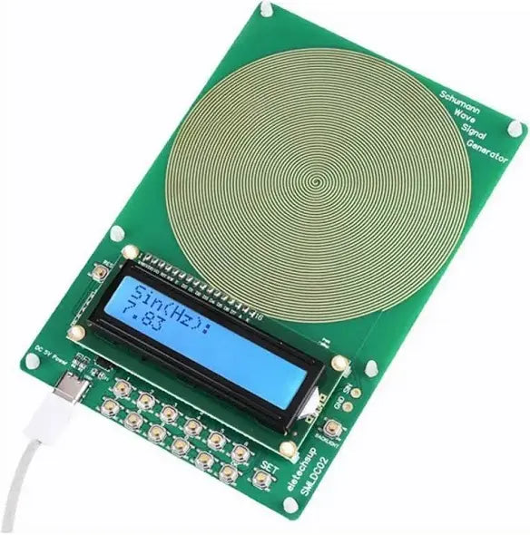 7.83Hz Frequency Generator for Healing, 0.1HZ-100000Hz Adjustable Schumann Wave Resonance Generator, Sine Signals Frequency Healing Device USB Powered Sound Frequency Machine(Green)