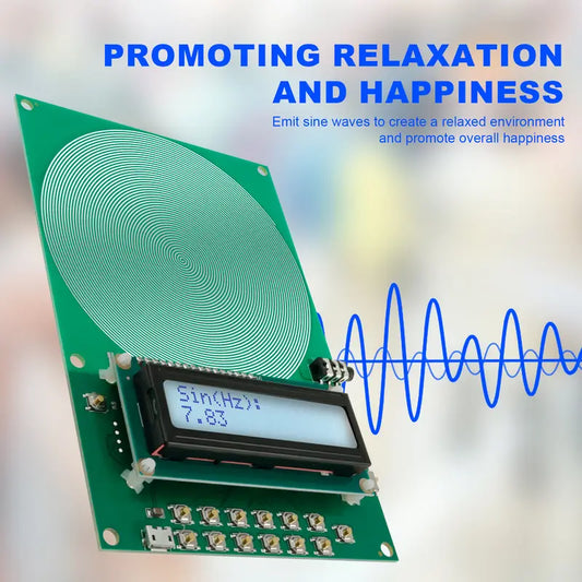 7.83Hz Frequency Generator for Healing, 0.1HZ-100000Hz Adjustable Schumann Wave Resonance Generator, Sine Signals Frequency Healing Device USB Powered Sound Frequency Machine (Green)