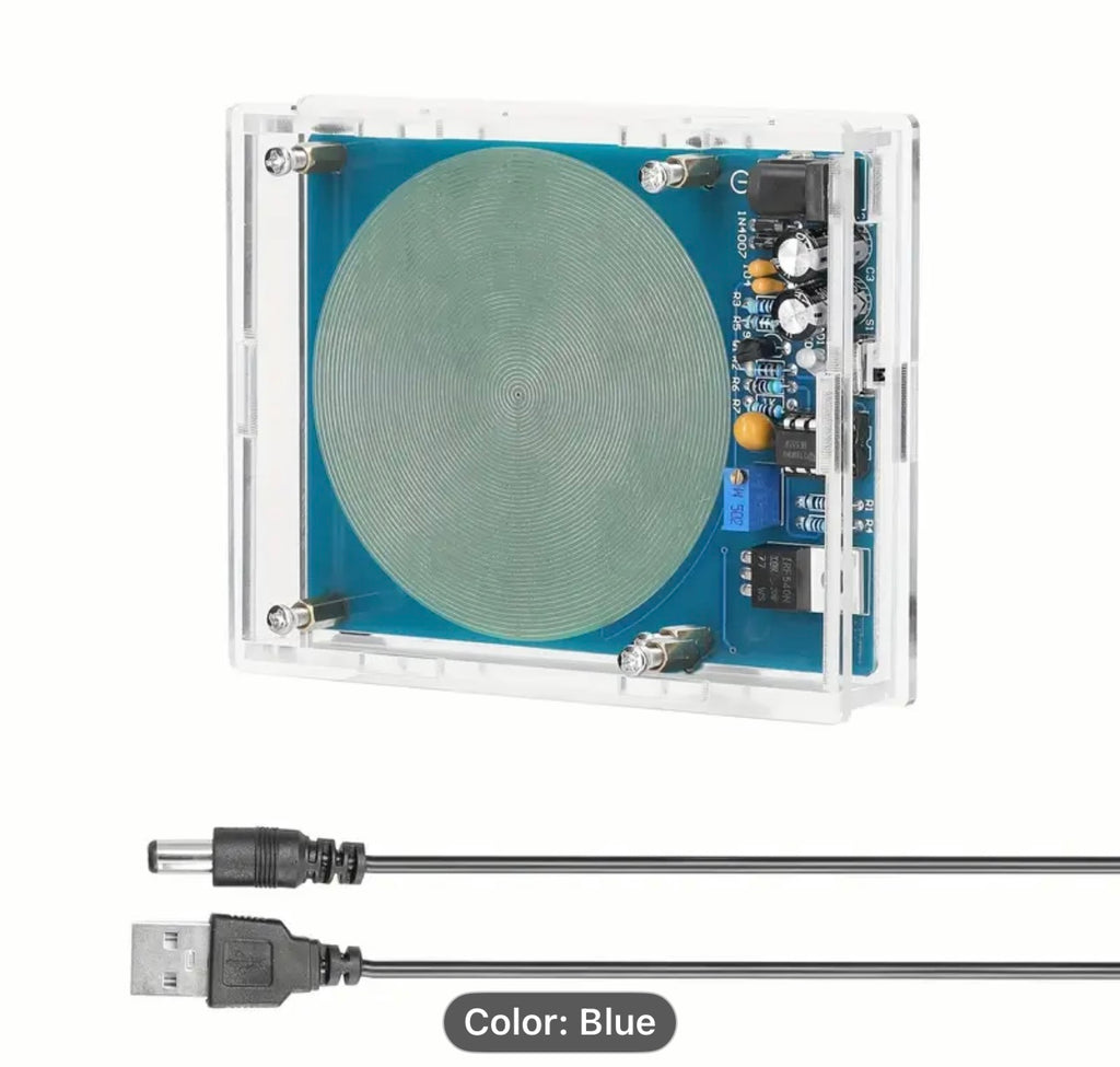 7.83 hertz Schumann Resonance Generator Ultra-low Frequency Pulse Audio Resonator USB Interface with Clear Covered Case (Blue)