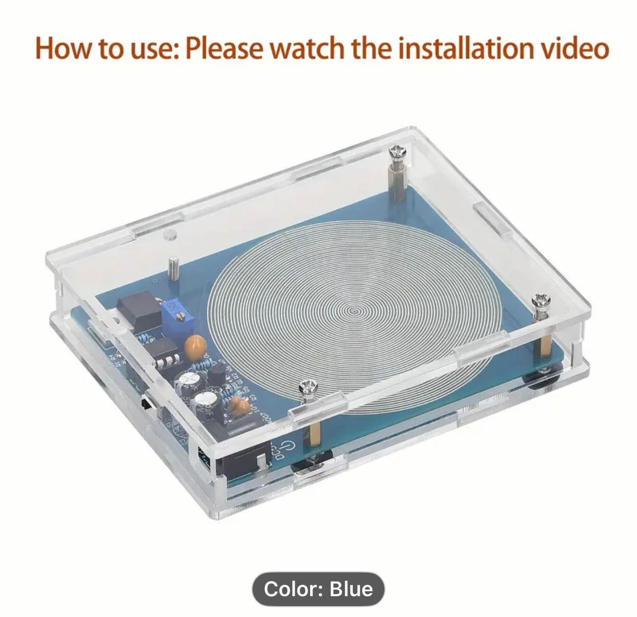 7.83 hertz Schumann Resonance Generator Ultra-low Frequency Pulse Audio Resonator USB Interface with Clear Covered Case (Blue)