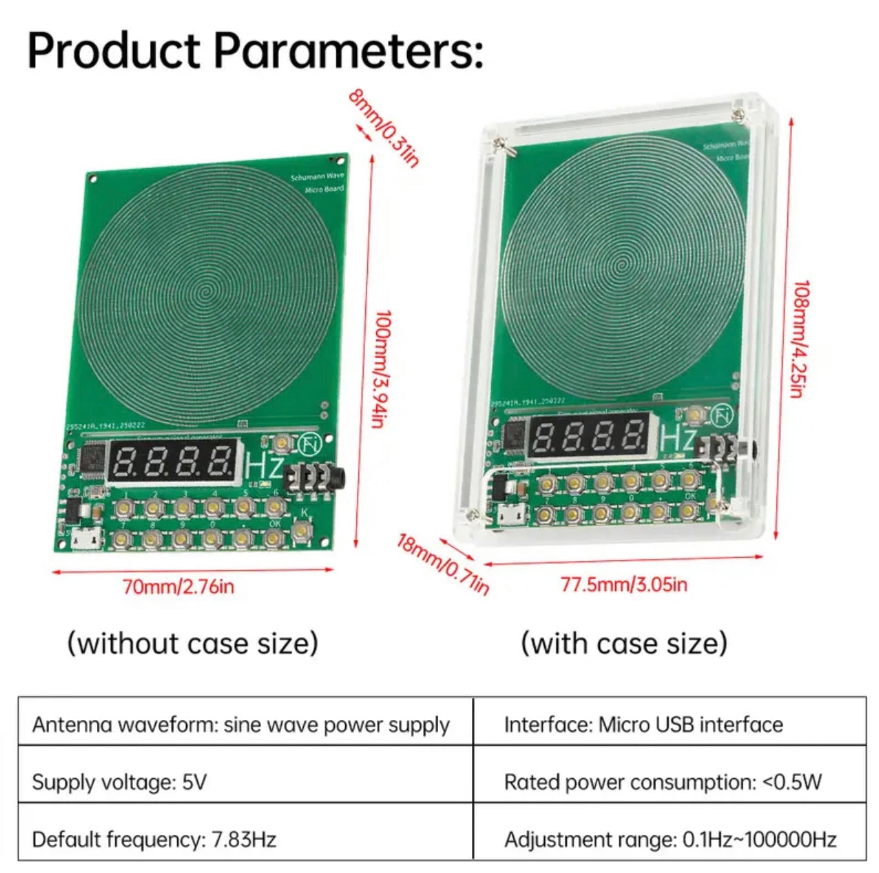 Mini Adjustable Frequency Generator without Case for Balancing and Grounding Space (3.94 in x 2.76in)