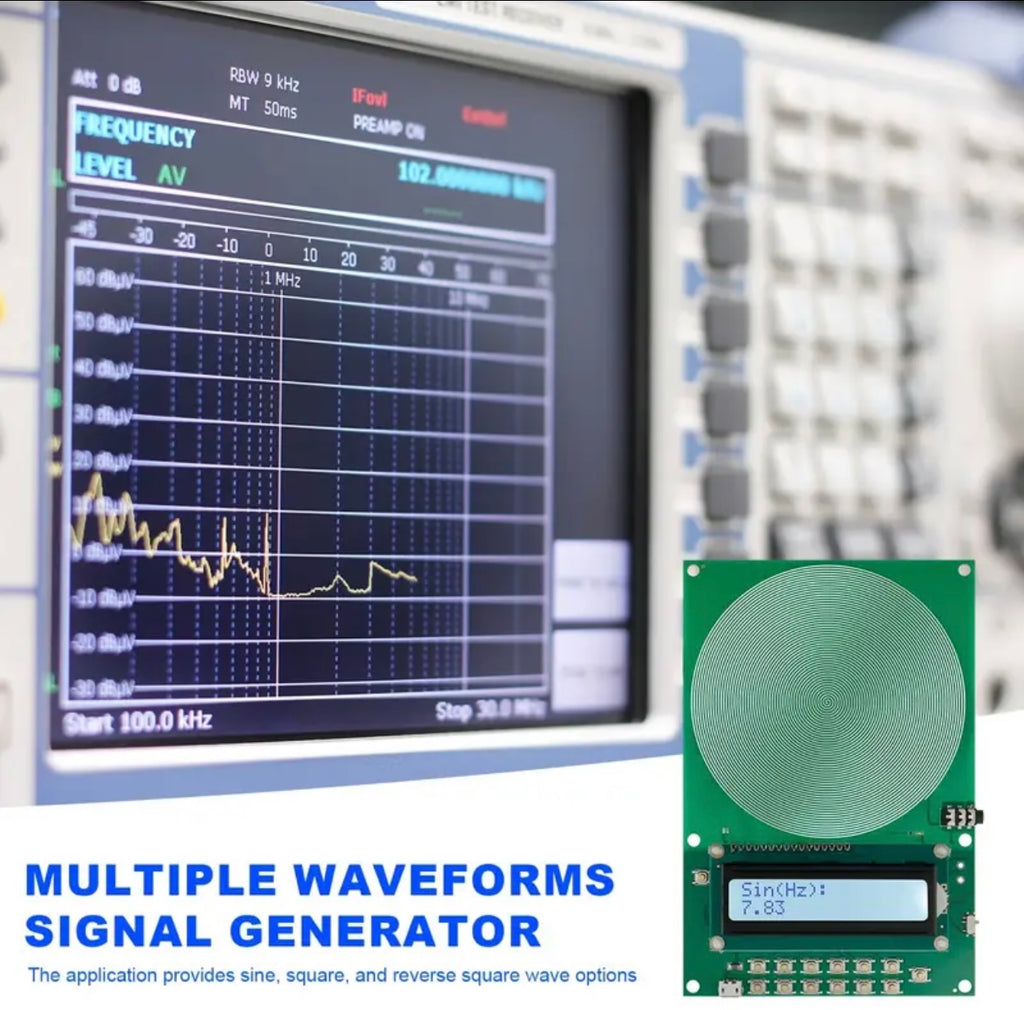 7.83Hz Frequency Generator for Healing, 0.1HZ-100000Hz Adjustable Schumann Wave Resonance Generator, Sine Signals Frequency Healing Device USB Powered Sound Frequency Machine(Green)