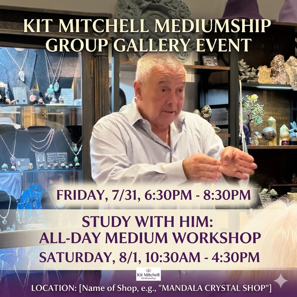 Mediumship Group Gallery Event 7/31 Friday 6:30-8:30pm