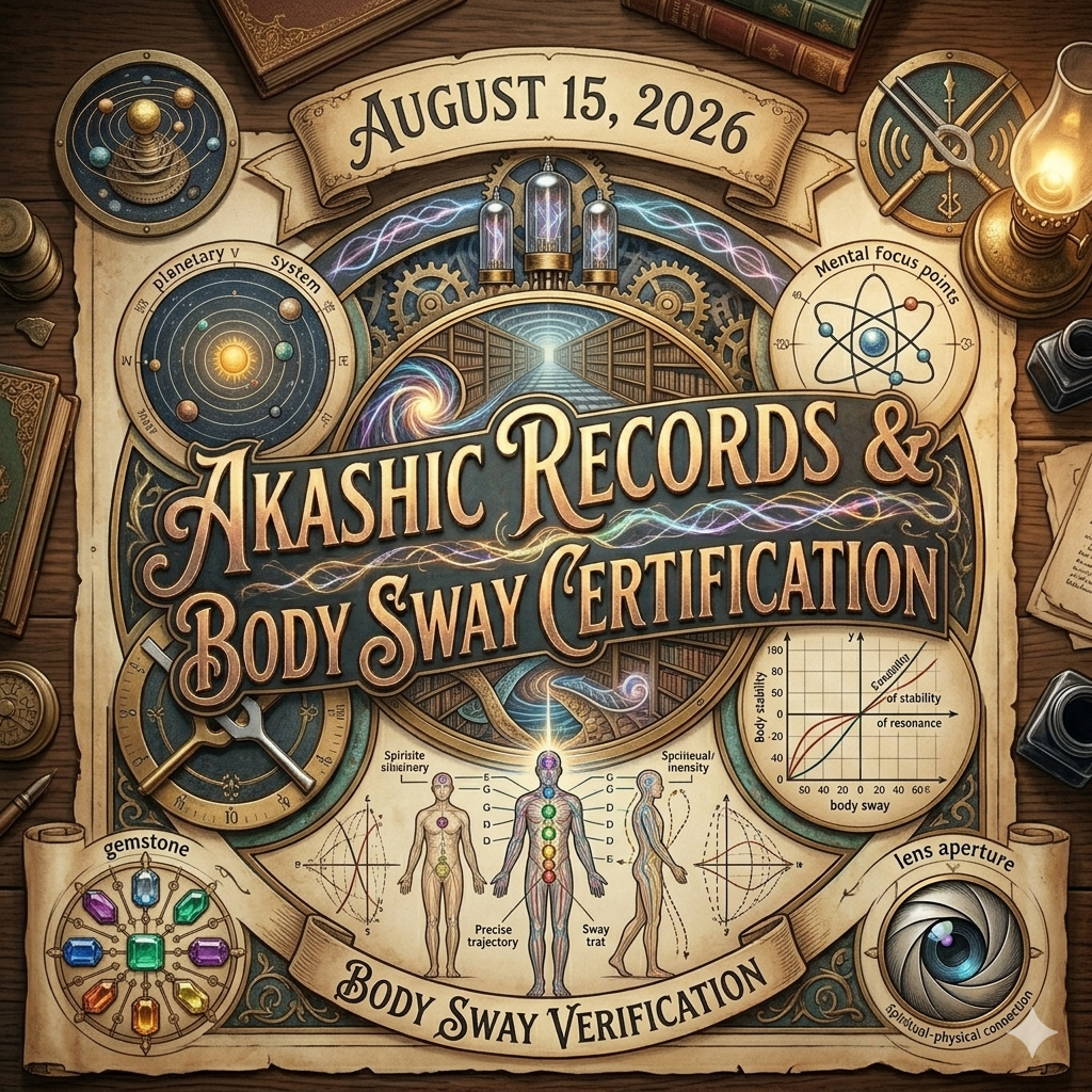 Akashic Records w/ Body Sway Muscle Testing Certification Saturday Aug 15th 10:00am-2:00pm