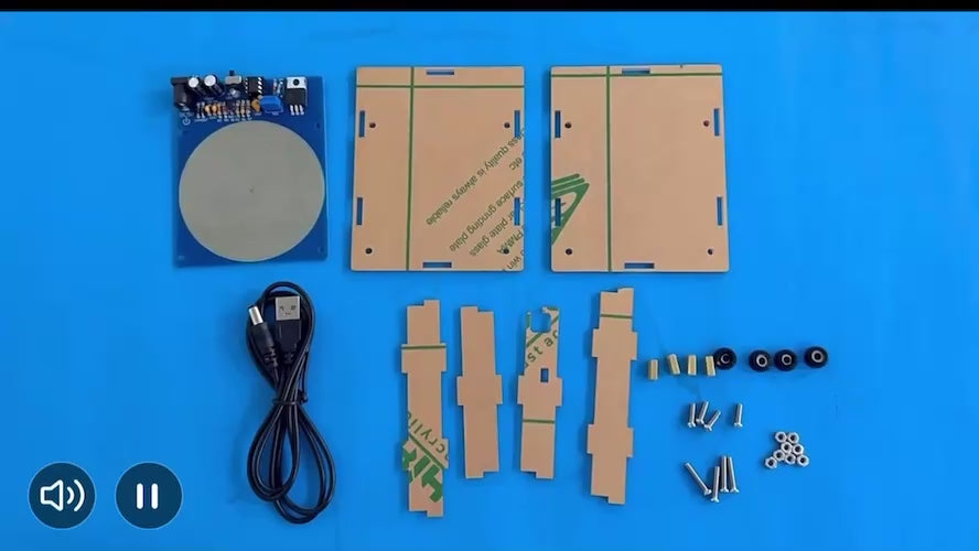 7.83 hertz Schumann Resonance Generator Ultra-low Frequency Pulse Audio Resonator USB Interface with Clear Covered Case (Blue)
