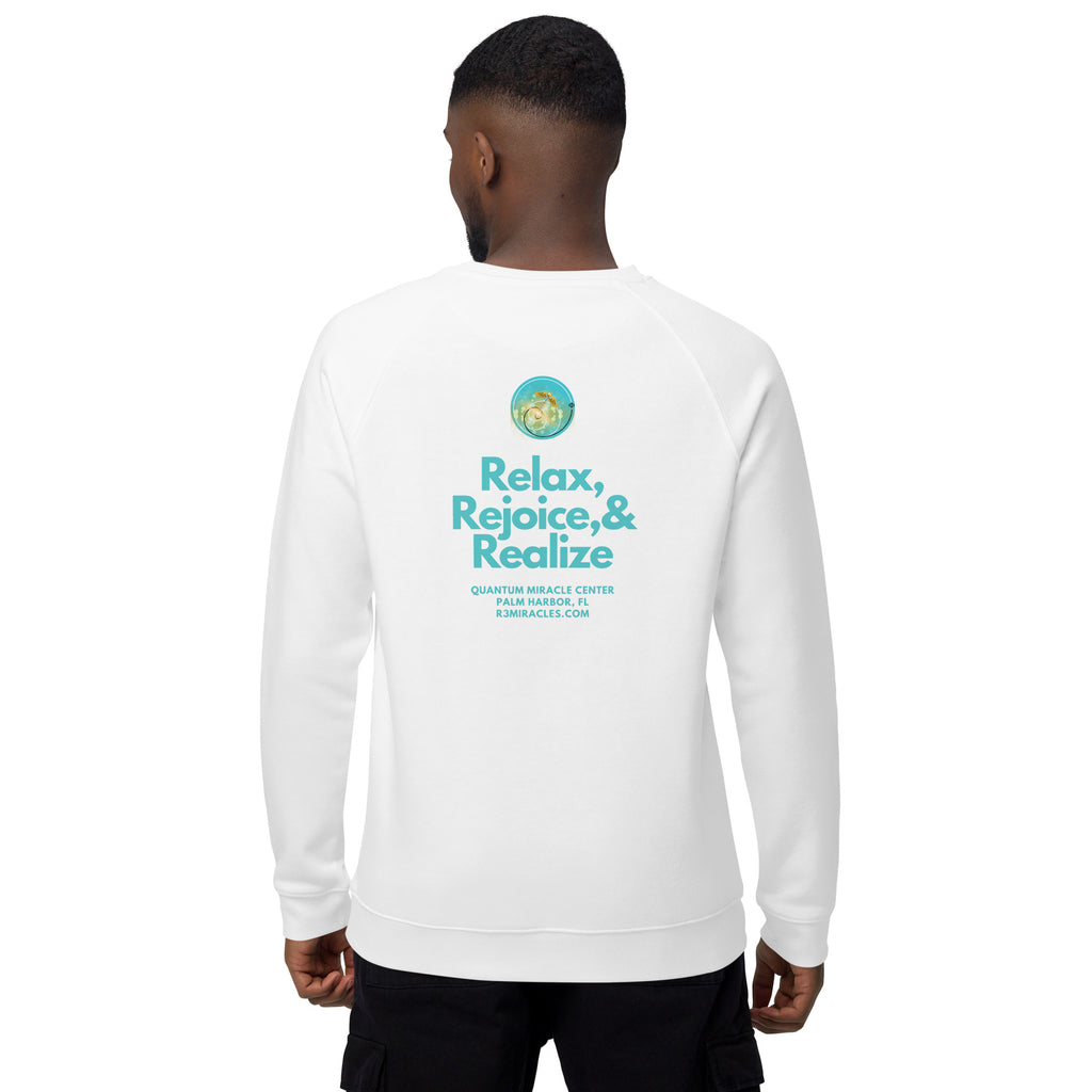 R3 Miracles Unisex organic raglan sweatshirt