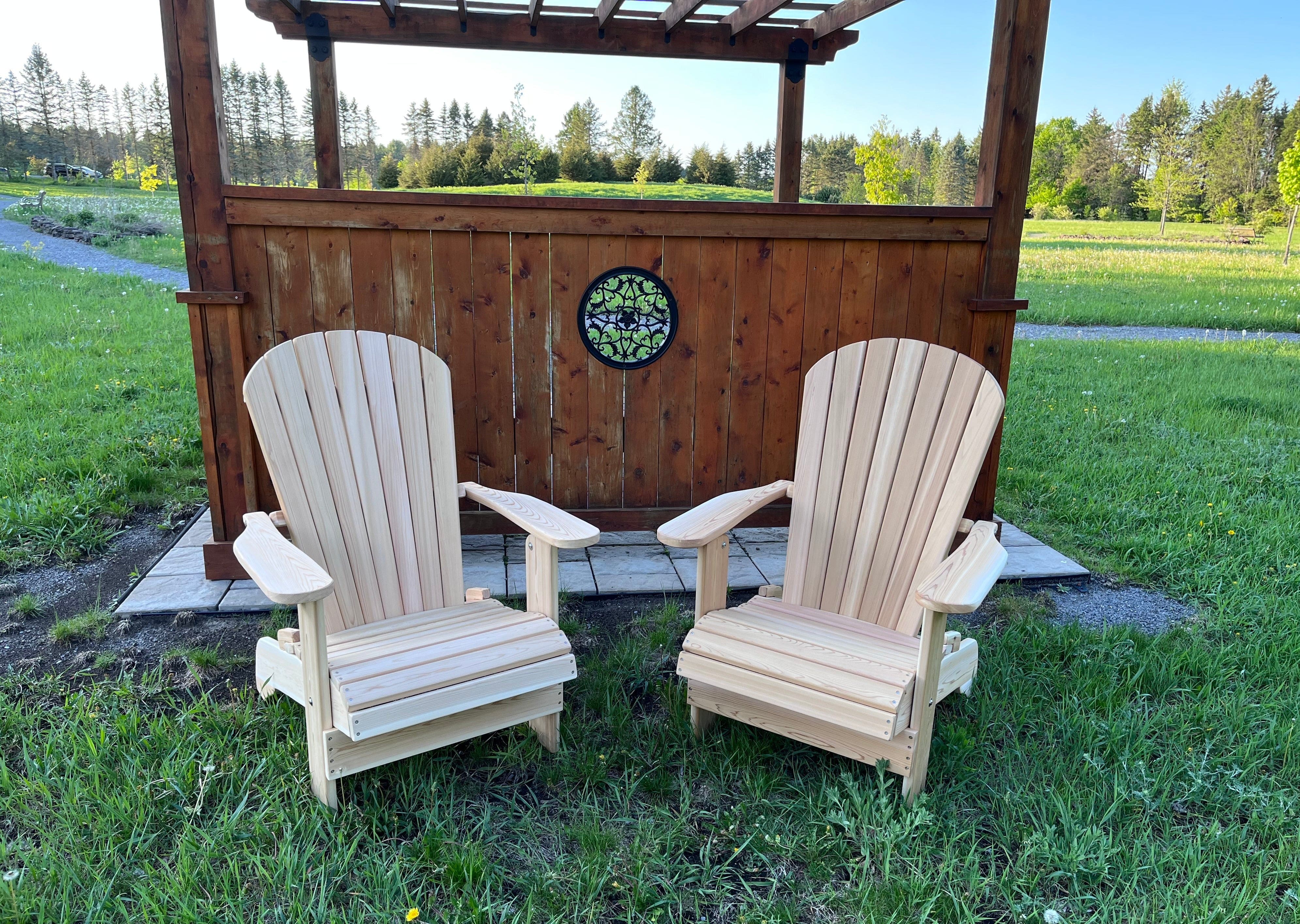 Wooden Folding Upright Adirondack Chair (Large) - R3 Miracles