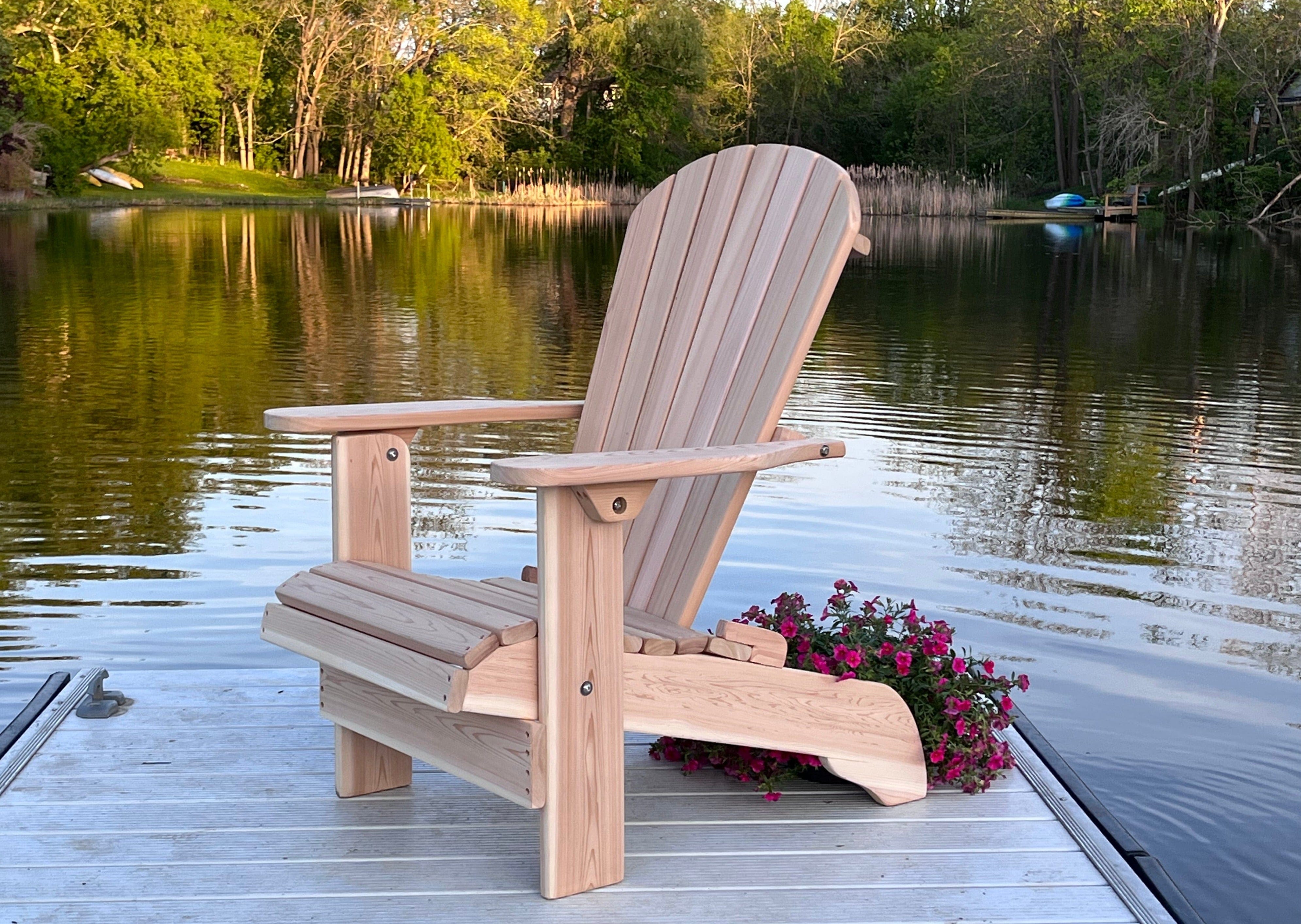 Wooden Folding Upright Adirondack Chair (Large) - R3 Miracles