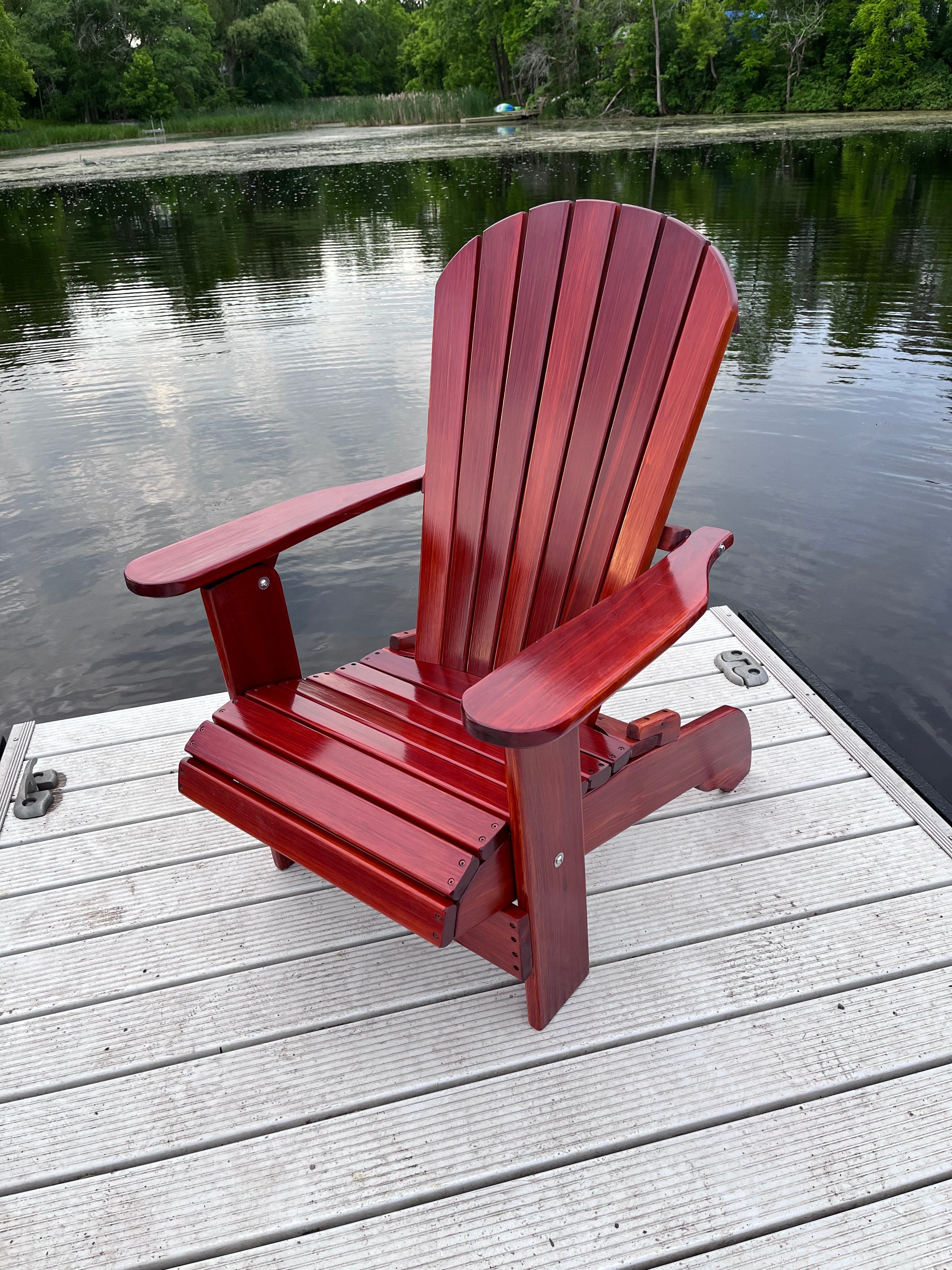 Wooden Folding Upright Adirondack Chair (Large) - R3 Miracles