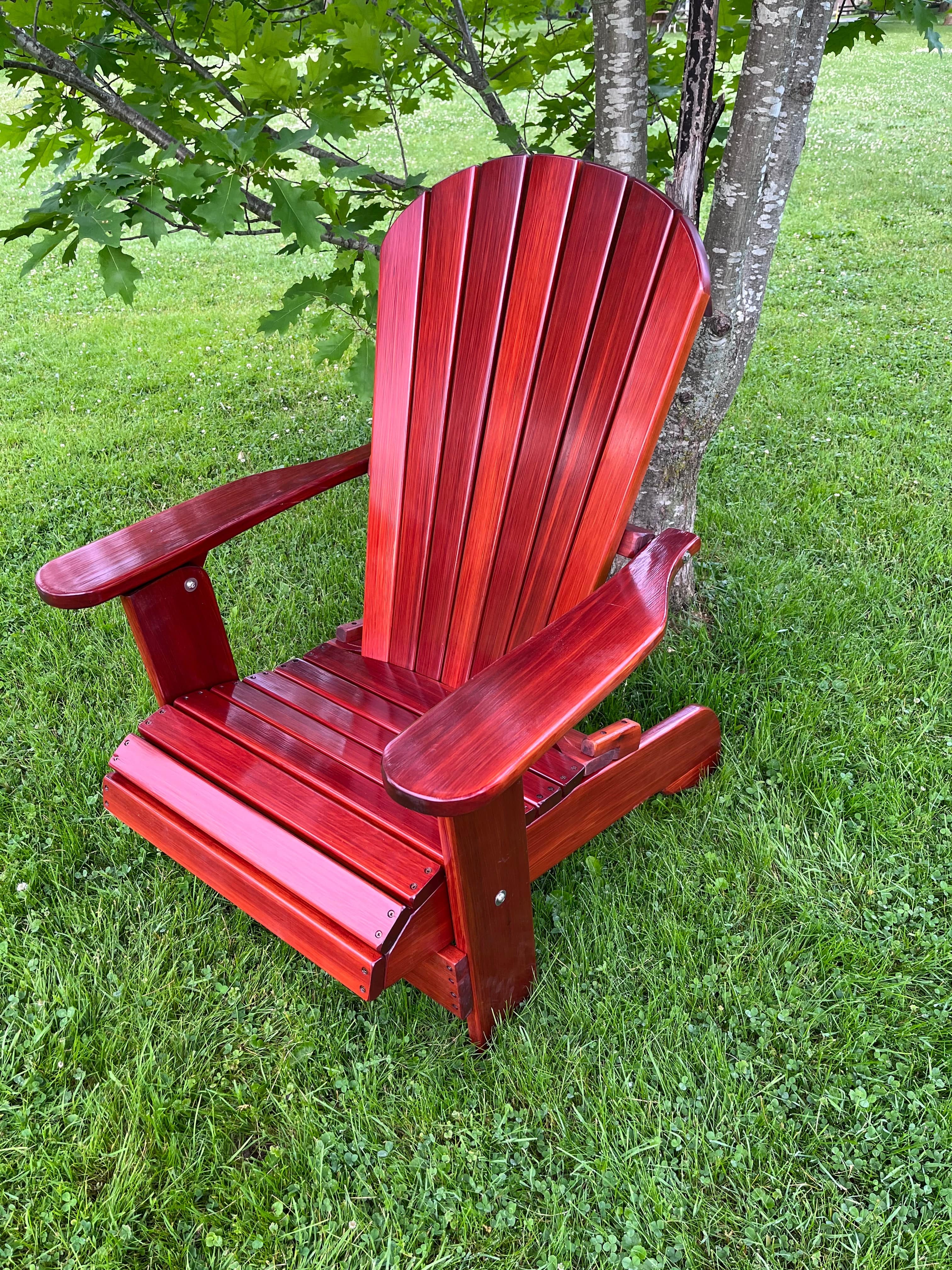 Wooden Folding Upright Adirondack Chair (Large) - R3 Miracles