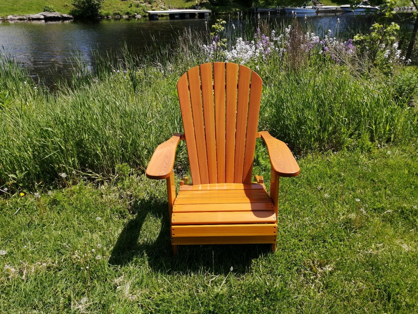 Wooden Folding Upright Adirondack Chair (Large) - R3 Miracles