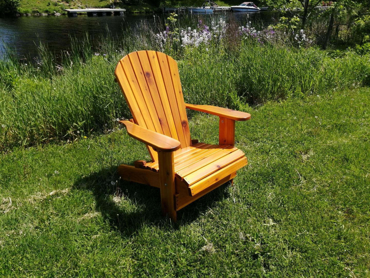 Wooden Folding Upright Adirondack Chair (Large) - R3 Miracles