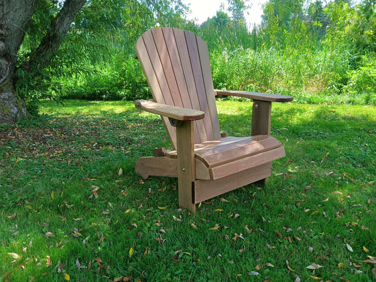 Wooden Folding Upright Adirondack Chair (Large) - R3 Miracles