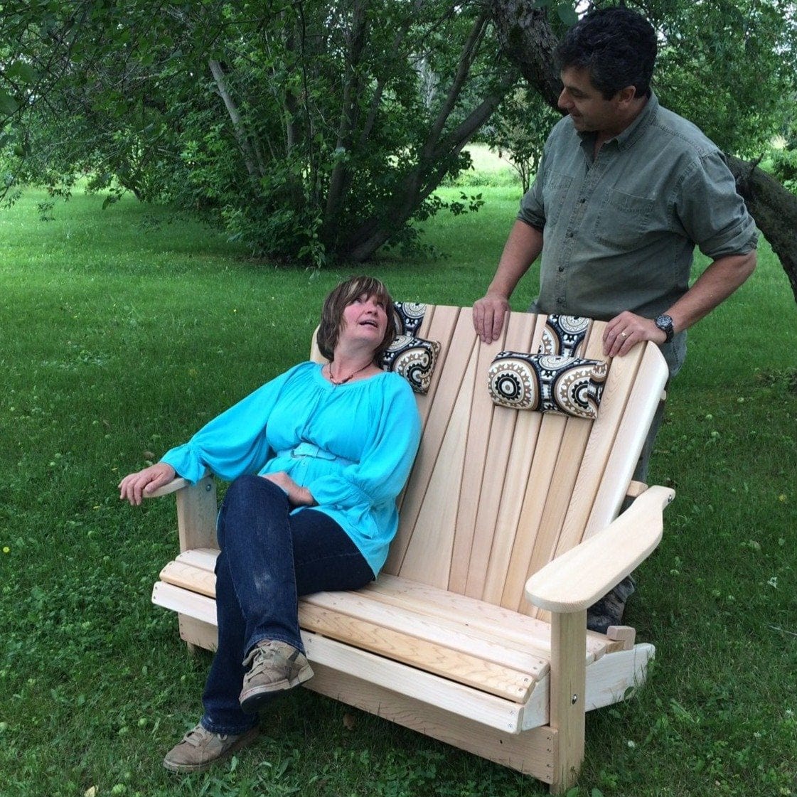 Wooden Folding Loveseat Adirondack Chair - R3 Miracles